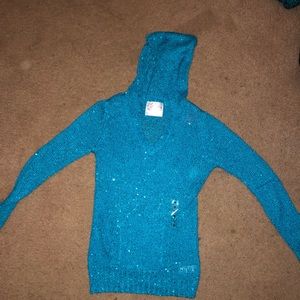 Blue sparkly sweater